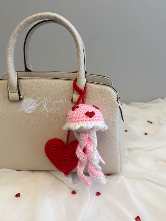 Jellyfish and Heart Bag Accessory